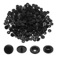 thumbnail image 1 of Uxcell 100 Juegos de Broches de Plástico de Resina T5, Kit de Botones de Broche Brillantes Sin Coser para Costura de Tela, Manualidades, Ropa, Bolsas (Negro), 1 of 6