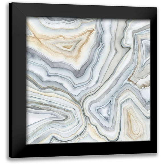 Meagher, Megan 12x12 Black Modern Framed Museum Art Print Titled - Agate Abstract II