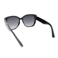 thumbnail image 4 of 90s Designer Oversize Cat Eye Fashion Chic Sunglasses Black - Smoke, 4 of 4