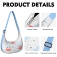 thumbnail image 2 of Marine Adorable Crab Crescent Crossbody Bag for Office Workers Moon Shoulder Bag for Shopping Hiking Cycling Gym, 2 of 5