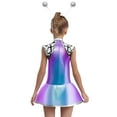 thumbnail image 4 of TiaoBug Girls Metallic Alien Dress Sleeveless Outer Space Themed Party Outfits with  Alien Hair Hoop 2Pcs Set Blue Sliver 16, 4 of 6