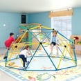thumbnail image 4 of Gymax 10 FT Climbing Dome with Swing Outdoor Kids Play Jungle Gym, 4 of 10