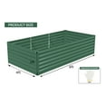 thumbnail image 5 of AMOBRO 8x4x2ft Outdoor Metal Raised Garden Bed Planter Box for Vegetables, Flowers, Herbs w/ 3 Tomato Cages Green, 5 of 10