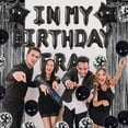 thumbnail image 2 of 43PCS In My Birthday Era Black Theme Birthday Decorations, Black Foil Balloon Birthday Party with Star and Letter Foil Balloon Birthday Shoulder Strap for Baby Shower Wedding Shower Party Supplies, 2 of 7