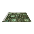 thumbnail image 2 of Ahgly Company Machine Washable Indoor Rectangle Abstract Turquoise Blue Modern Area Rugs, 8' x 10', 2 of 4