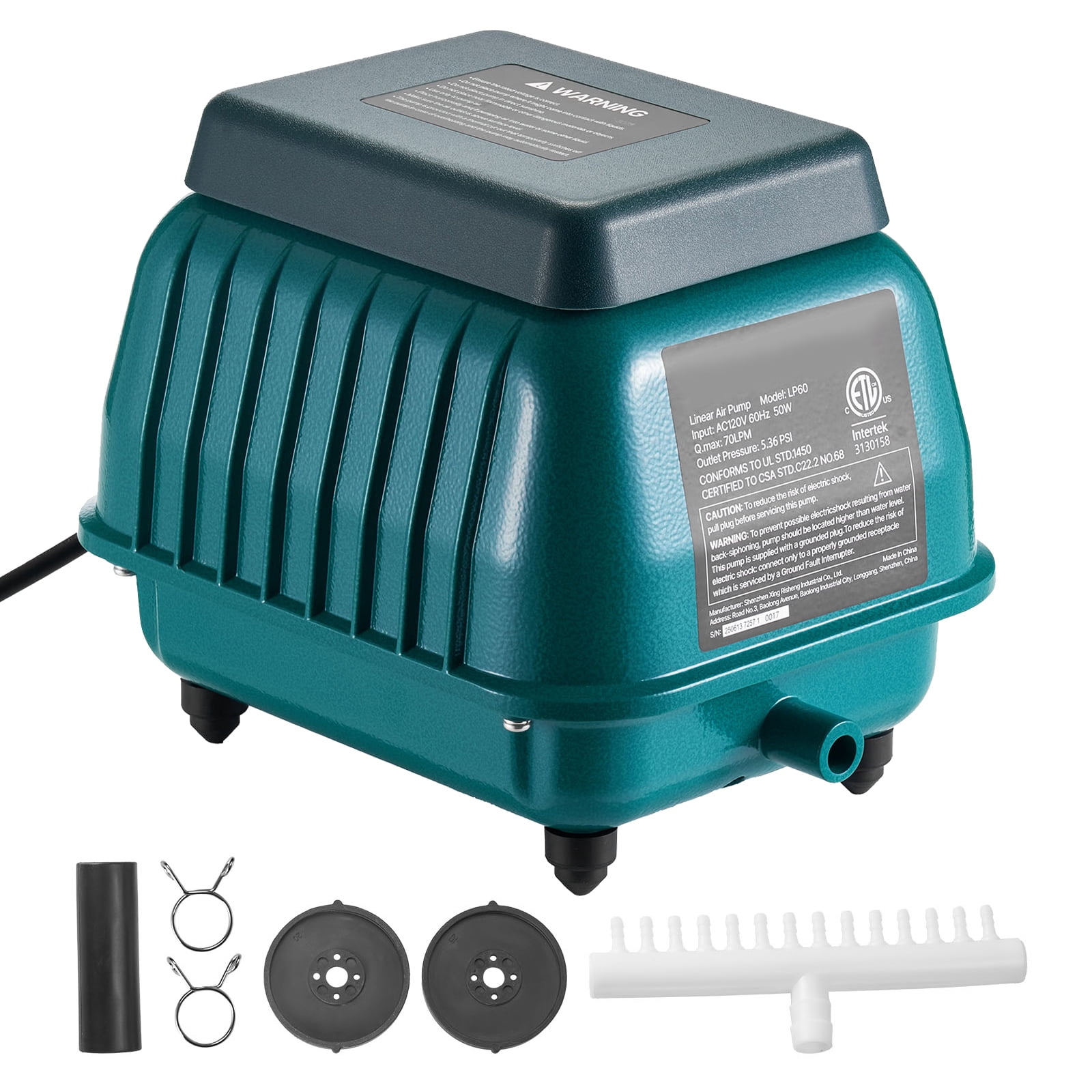 KFFKFF Linear Air Pump, 109L/Min for Efficient Aeration, Suitable