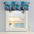 thumbnail image 3 of Window Valance for Kitchen,Underwater Sea Turtle Coral Fish Rod Pocket Curtain Valances Short Curtains Drapes Panel,Summer Ocean Water Window Treatment Topper for Living Room Bathroom Bedroom Home, 3 of 9