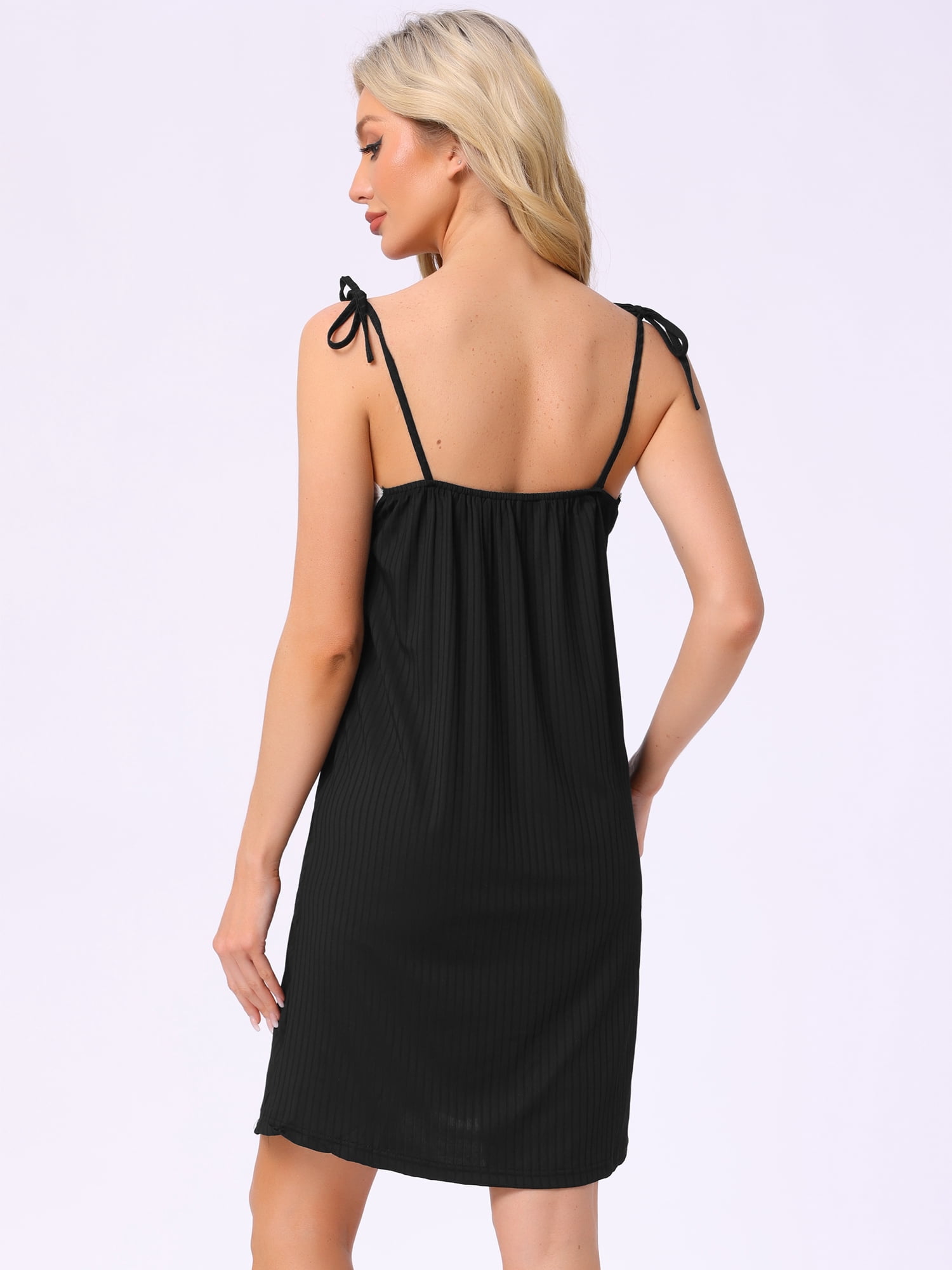 DARING DIVA Women's Sleeveless Lace Adjustable Spaghetti Strap Nightgown 3XL Black