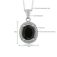 thumbnail image 5 of Gem Stone King Black Onyx 925 Sterling Silver Gemstone Pendant Necklace for Women (3.40 Ct Oval, with 18 inch Silver Chain), 5 of 5