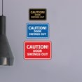thumbnail image 2 of Signs ByLITA Classic Framed, Caution Door Swings Out Sign (Blue) - Small, 2 of 6