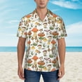 thumbnail image 4 of Balery Mushrooms Print Men's Hawaiian Shirts Short Sleeve Beach Shirt Relaxed Fit Vacation Button Down Shirts-XX-Large, 4 of 9