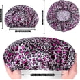 thumbnail image 4 of HUGFEGWE 4 PCS Shower Caps for Women, Elastic and Reusable Bath Caps, Double Waterproof Layers Shower Cap, Bathing Shower Caps, Environmental Protection Hair Bath Hat - Printed Color AZ824-28638, 4 of 8
