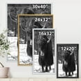 thumbnail image 4 of Designart 'Portrait Of Monochrome Wild Bull In Winter Forest I' Farmhouse Framed Canvas Wall Art Print, 4 of 5