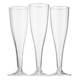 thumbnail image 4 of 100 Pack Disposable Plastic Champagne Flutes, 4.5Oz Toasting glasses for decoration, Wedding, Parties, and Reusable(Clear), 4 of 8