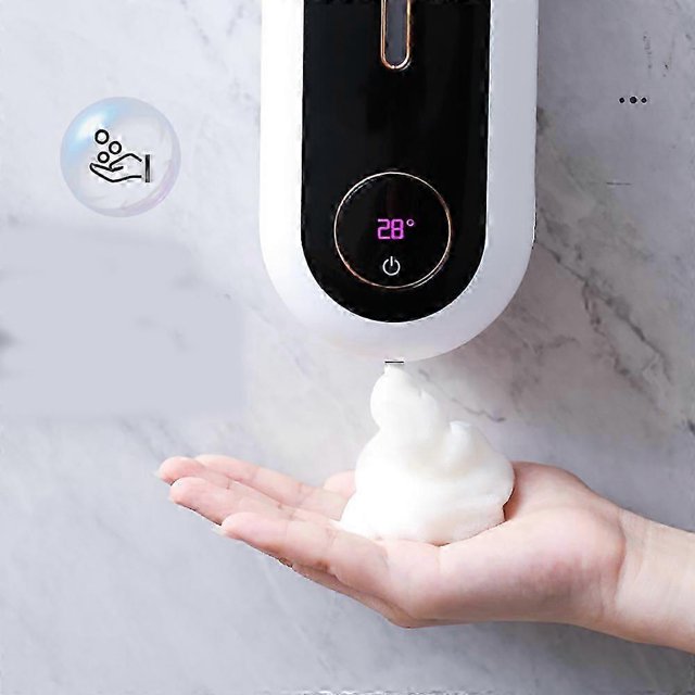 1pc Automatic Foam Soap Dispenser,450ml Refillable Type-C Soap Dispenser(83.2*61.5*215mm)