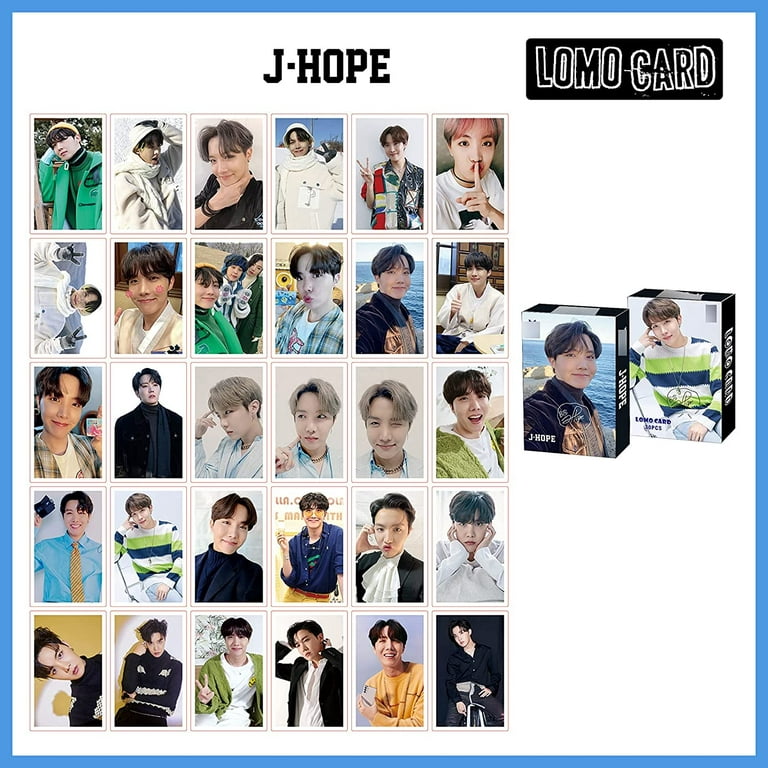 4 Pack/120 Pcs BTS J-HOPE Lomo Card KPOP Bangtan Boys Photocards