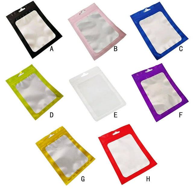 100 Pieces Aftercare Bags Resealable Zipper Heat-resistant Ensure Freshness for Packing Coffee Beans Portable Mobile Phone Red 8x13cm