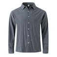 thumbnail image 2 of BiZtdJrK Mens Long Sleeve Shirts Business Casual Dress Shirts Regular Fit Work T-Shirts Solid Color Button Down Textured Shirts Vacation Tops Gray XXXL Lightening Sale, 2 of 8