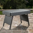 thumbnail image 5 of Olurrisa PE Wicker Snack Table with Iron Frame, No Assembly Required Outdoor Accent Table, 5 of 8