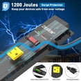 thumbnail image 3 of ZESEN Tiras de Alimentación Largas de 12 Tomacorrientes Taller de Garaje de Servicio Pesado Protector contra Sobretensiones de Tira de Alimentación Industrial de Múltiples Anchos con Cable de 4 pies,, 3 of 5