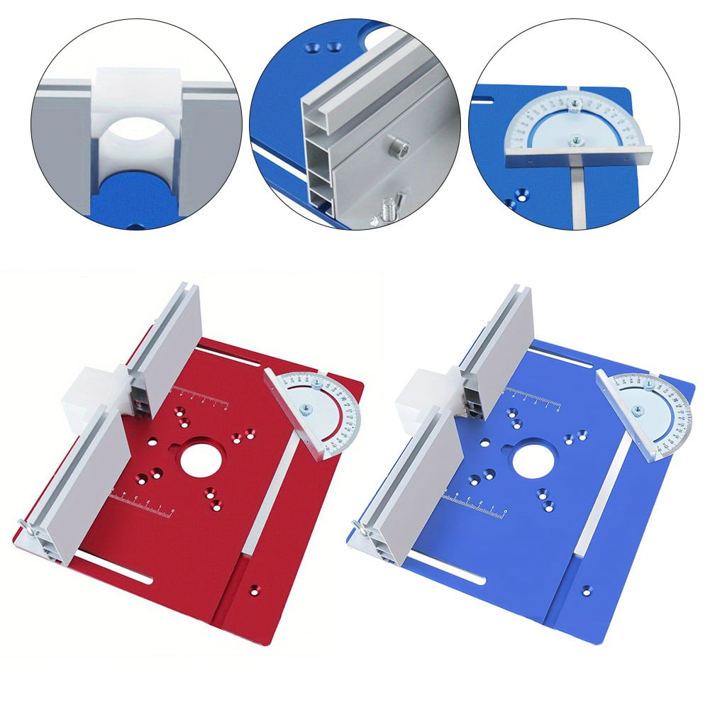 Aluminium Router Table Woodworking Trimmer Electric Wood Milling Flip Plate Red Fangkenuo