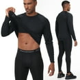 thumbnail image 5 of QPNGRP Men's 3 Pack Dry Fit Long Sleeve Athletic Shirts Workout Running Shirts Black L, 5 of 8