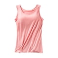 thumbnail image 2 of YAYUBA White Crop Tank Ladies Casual Loose Chest Pad Suspenders Yoga Bottom Shirt Ladies Vest Spring Business Casual Work Shirts Blouses, 2 of 4