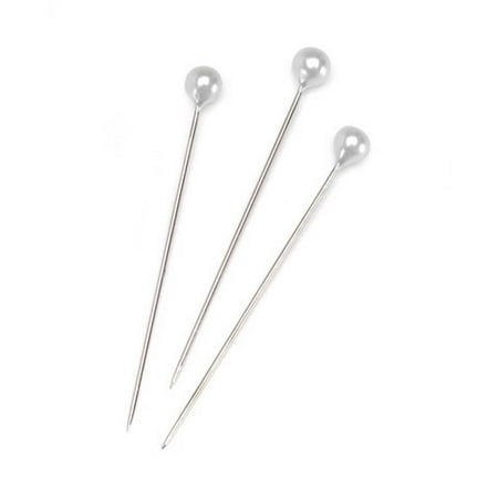 - Floral Pins On Blister Card White 40 Pieces Per Card
