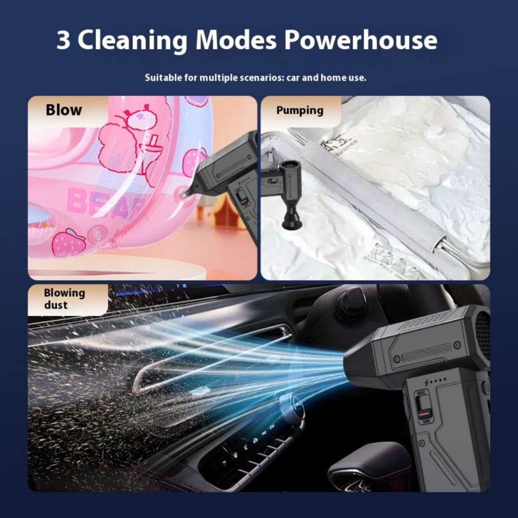 PatungKu Electric Air Duster 130000RPM Power Cordless Air Duster Adjustable Mini Blower Dust Blower for Computer Keyboard