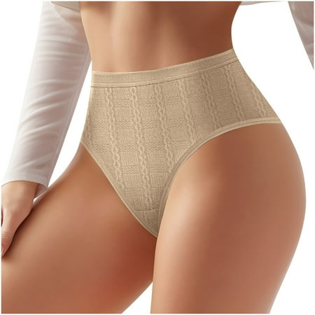 ZZwxWA High Waisted Underwear for Women Cotton Bikini Panties Soft Breathable High Cut Ladies Briefs