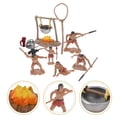 thumbnail image 4 of Shisuyan Modèles de Camping Miniatures Forme Homme Primitive 1 Ensemble 2.4x1.8x0.8in, 4 of 8