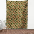 thumbnail image 3 of Burnt Orange Sofa Upholstery Fabric by the Yard, Continuous Floral Pattern with Hand Paint Like Petals and Leaves, Decorative Fabric for DIY & Home Accents, 2 Yards, Dark Taupe and Green by Ambesonne, 3 of 4