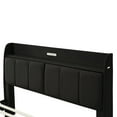 thumbnail image 6 of PORKISS Queen Bed Frame, Modern Floating Platform Bed with Headboard and Shelves, Upholstered Bed Frame with Touch Sensor Night Light and USB Charger for Bedroom, No Box Spring Needed, Black, 6 of 12