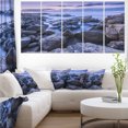 thumbnail image 1 of Bord de Mer Bleu Rocheux le Matin - Œuvre d'Art Moderne sur Toile, 1 of 3