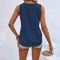 thumbnail image 3 of Camisole Tops for Women Sleeveless Solid Color V Neck Buttoned Casual Vest Womens Summer Tank Tops, 3 of 4