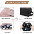 thumbnail image 4 of Toiletry Bag for Men, Canvas Travel Toiletry Organizer Dopp Kit Water-resistant Shaving Bag for Toiletries Accessories,Grey-Medium, 4 of 5