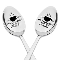 Couples Coffee Espresso Spoons Gifts for Husband Boyfriend Gifts from Wife Girlfriend Anniversary Valentines Day Gift for Him Her Coffee Lovers Gifts for Best Friend Birthday Graduation Gifts