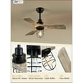 thumbnail image 2 of Zardon 52 Inch Thrush Flush Mount Ceiling Fan with Light & Remote, Oak Brown Wood Blades - Quiet DC Motor for Bedroom, 2 of 6