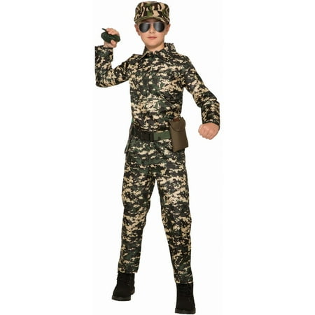 Halloween Boy's Army Jumpsuit Child Costume