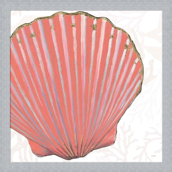Great Art Now Shimmering Shells XI by James Wiens, Framed Wall Art, 17.5W x 17.5H