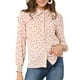 thumbnail image 1 of Camisas de flores de manga larga relajadas para mujer INSPIRE CHIC M Rosa, 1 of 6