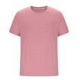 thumbnail image 5 of BXJX Boys Cotton T-Shirts, Crew Neck Casual Summer Short Sleeves Kids Tees with Pocket Pink Size 7-8 T, 5 of 7