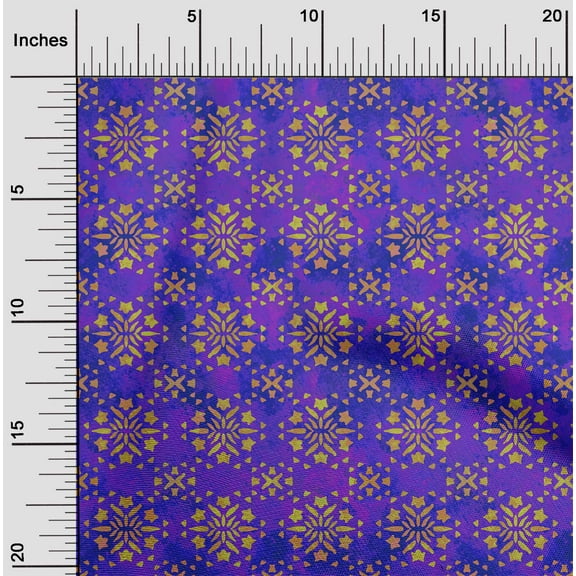 oneOone Cotton Cambric Purple Fabric Batik Dress Material Fabric Print Fabric By The Yard 42 Inch Wide