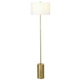 thumbnail image 2 of Evelyn&Zoe Somerset 64" Tall Floor Lamp with Drum Fabric Shade, Brass/White, 2 of 7