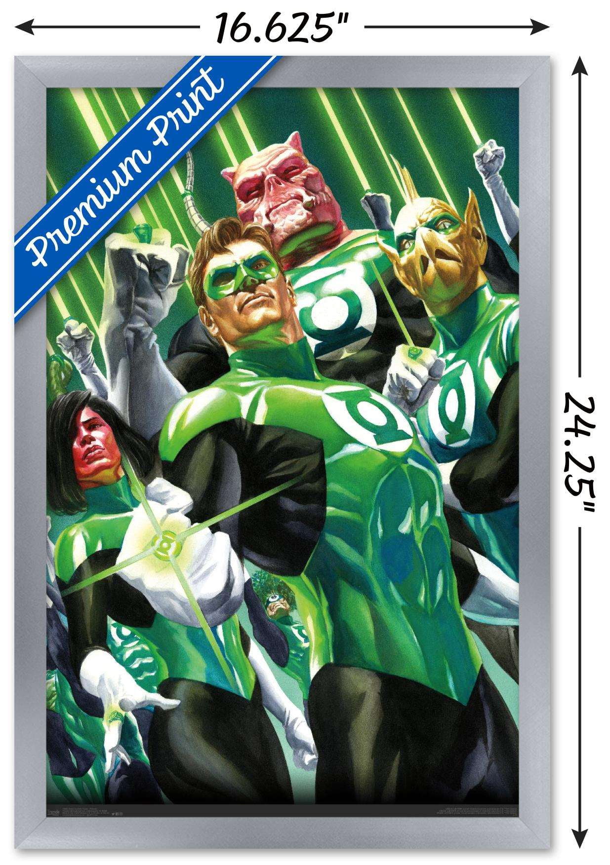 DC Comics - The Green Lantern Corps - Portrait Wall Poster, 14.725" x 22.375", Framed