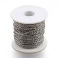 thumbnail image 2 of Tarnish Resistant 304 Stainless Steel Cable Chains Soldered with Spool Flat Oval Stainless Steel Color 3x2x0.4mm about 164.04 Feet/roll(50m/roll), 2 of 3