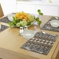 thumbnail image 4 of Ambesonne Zambia Place Mats Set of 4, Kenyan Folk, Standard Size, Dark Brown, 4 of 6