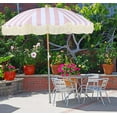 thumbnail image 4 of Boho 6ft Pink Stripe Round Patio Beach Umbrella, UPF 50+, Fringe, Adjustable Tilt, Waterproof, 4 of 7