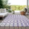 thumbnail image 6 of Addison Rugs Chantille Indoor/Outdoor Transitional Squares Purple Washable Rectangle Rug, 2'6" x 3'10", 6 of 6