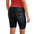 thumbnail image 2 of Oh! Mamma Maternity Women's Bermuda Shorts with Underbelly Panel and Release Hem (Women's & Women's Plus), 2 of 3